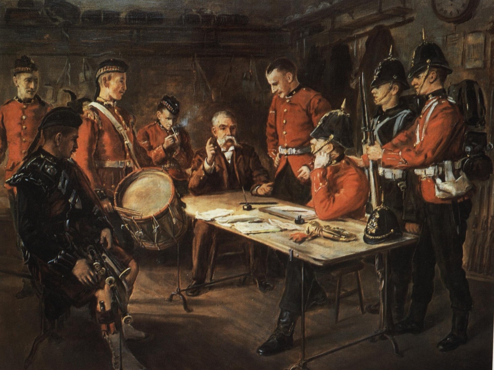 The guardroom, King’s Own Scottish Borderers, by Frank Wood