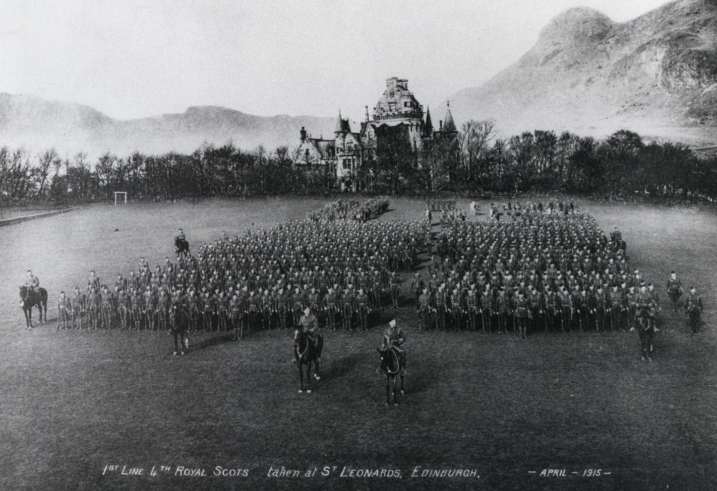 4th Battalion Royal Scots, St Leonards, Edinburgh, April 1915