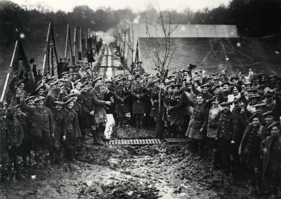 The Black Watch celebrating New Year, World War I